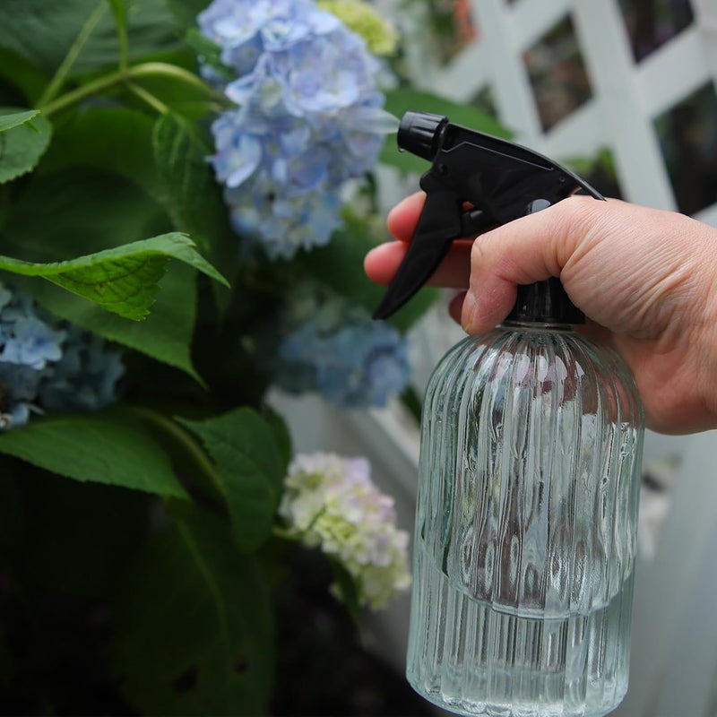 OFFIDIX Watering Can for Indoor Plants,Long Spout Metal Stainless Steel 21 oz/600 ml Watering Can with 14 oz/400ml Glass Plant Mister Spray Bottle for House Plant Bonsai - Image 4